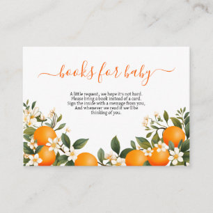 Carte D'accompagnement Cute Orange Citrus Livres pour bébé