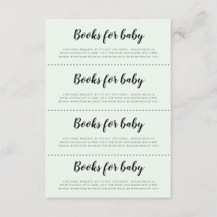 Carte D'accompagnement Cute ours Baby shower Livres pour bébé demande