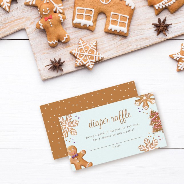 Carte D'accompagnement Cute pain d'épices Cookie Baby shower Déchets Raff (Créateur téléchargé)