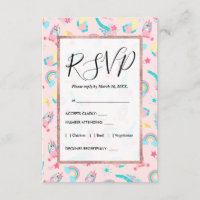 Cute Pink Teal Unicorn Rainbow