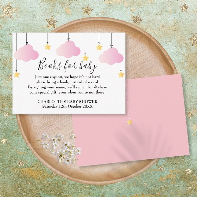 Carte D'accompagnement Cute Pink Twinkle Twinkle Baby shower de demande d (Créateur téléchargé)