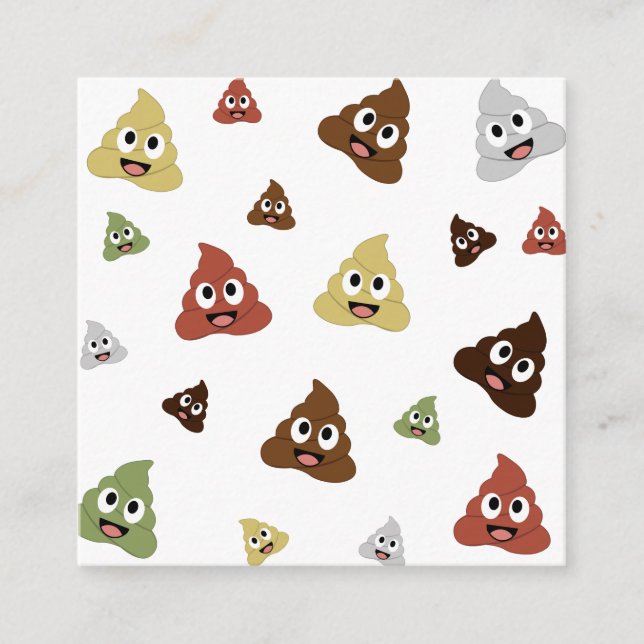 Carte D'accompagnement Cute Poop emoji funny (Devant)