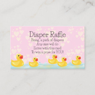 Carte D'accompagnement Cute rose Jaune Baby shower de canard en caoutchou