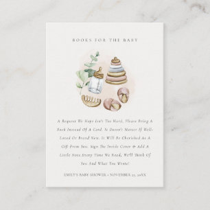 Carte D'accompagnement Cute Rose Nursery Livres essentiels pour le Baby s