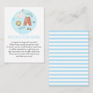 Carte D'accompagnement Cute Simple Baby Clothes Livres Bleus pour bébé