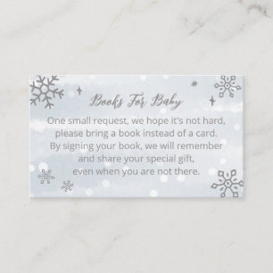 Carte D'accompagnement Cute Snowflakes Baby showers Livres Pour Bébé