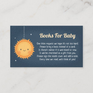 Carte D'accompagnement Cute Sun Apporte Des Livres Pour Baby Insert Card
