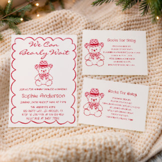 Carte D'accompagnement Cute Teddy Bear Baby Shower Books for Baby