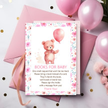 Cute Teddy Bear Balloon rose Livres pour bébé fill