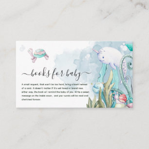 Carte D'accompagnement Cute Under the Sea Baby showers Livres pour bébé
