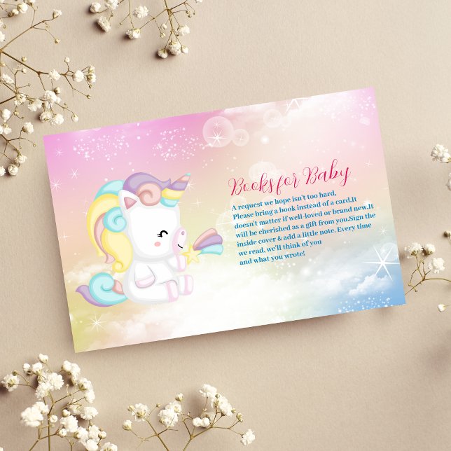 Carte D'accompagnement Cute Unicorn Rainbow Books for Baby (Créateur téléchargé)