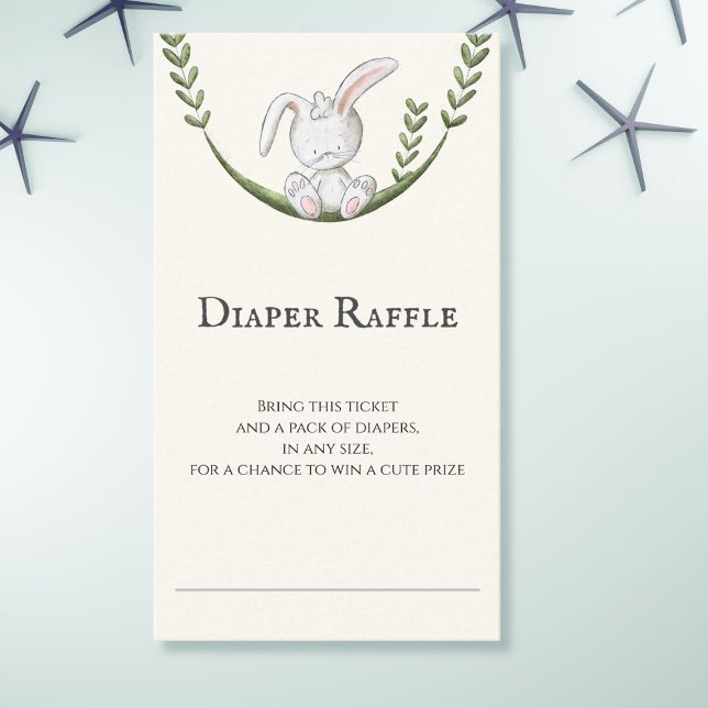 Carte D'accompagnement Cute Vertical Lapin Blanc Rabbit Déchets Raffin (Créateur téléchargé)