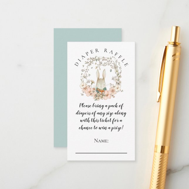 Carte D'accompagnement Cute vintage Boulangerie Raffle Garçon Douche (Devant/Arrière en situation)