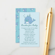 Cute Whale Baby shower Livres pour Baby Boy Blue