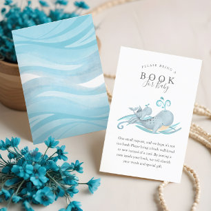 Carte D'accompagnement Cute Whimsical Mommy & Baby Whale Livres Pour Bébé