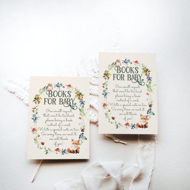 Carte D'accompagnement Cute Woodland Animal Adventure Baby shower neutre (Créateur téléchargé)