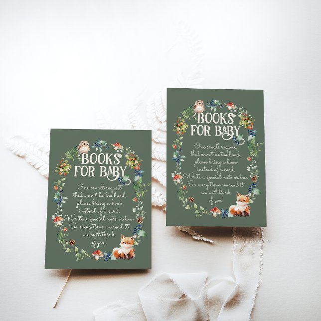 Carte D'accompagnement Cute Woodland Animal Adventure Baby shower neutre (Créateur téléchargé)