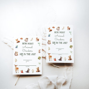 Carte D'accompagnement Cute Woodland Animal Adventure Baby shower neutre