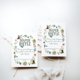 Carte D'accompagnement Cute Woodland Animal Adventure Baby shower neutre