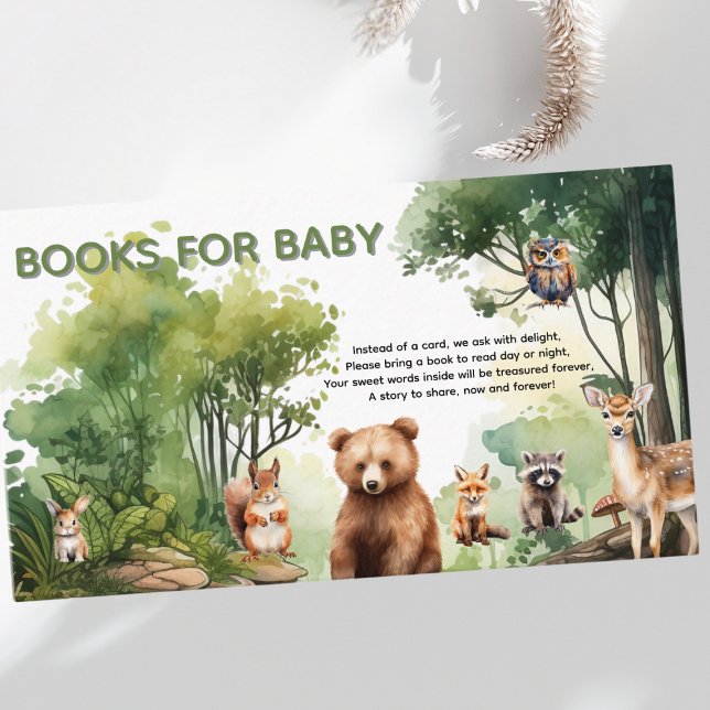 Carte D'accompagnement Cute Woodland Animals Livres pour bébé (Créateur téléchargé)