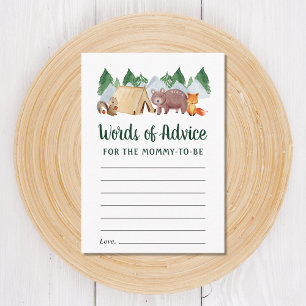 Carte D'accompagnement Cute Woodland Animaux Conseil Baby shower