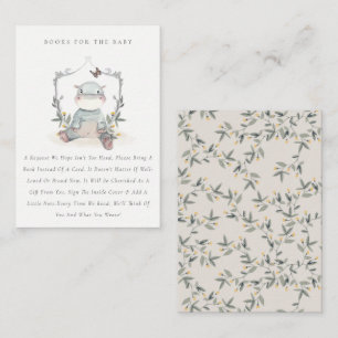 Carte D'accompagnement Cute Yellow Baby Hippo Fauna Livres Pour Baby show