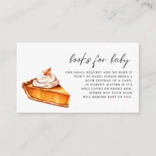 Carte D'accompagnement Cutie Pie Citrouille Automne Baby showers Livres p