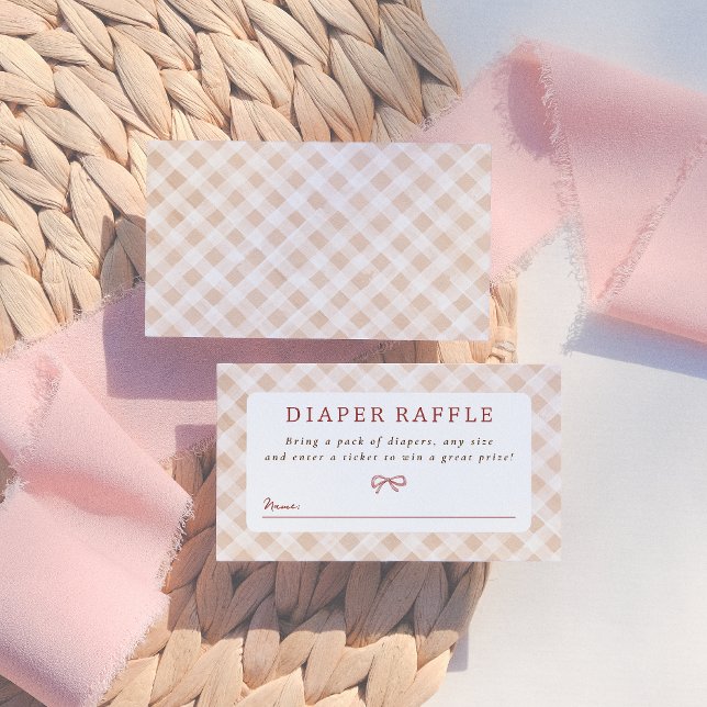 Carte D'accompagnement Cutie Pie En vichy Thanksgiving Baby shower d'auto (Créateur téléchargé)