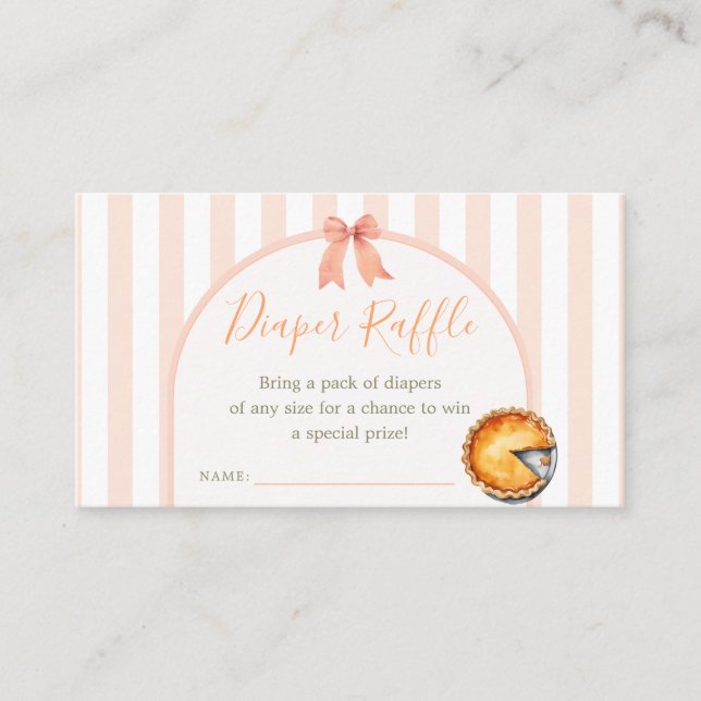 Carte D'accompagnement Cutie Pie Orange En vichy Baby shower Déchets Raff (Devant)