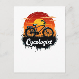 Carte D'accompagnement Cycologiste Aventure à vélo : Tir graphique au cou