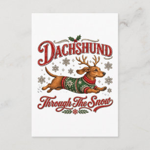 Carte D'accompagnement Dachshund à travers la neige