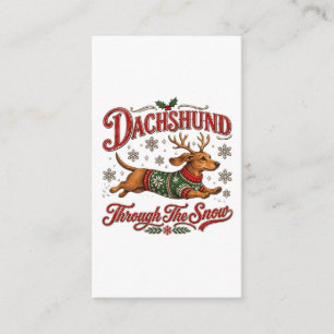 Carte D'accompagnement Dachshund à travers la neige