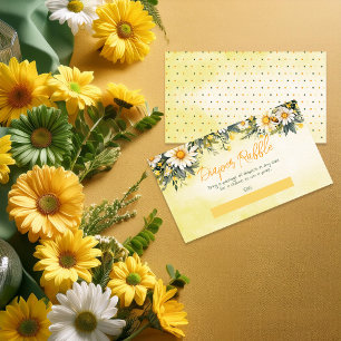 Carte D'accompagnement Daisies Baby shower Floral Déchets Raffle