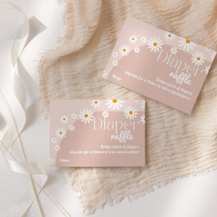 Carte D'accompagnement Daisy Baby en fleur Boho Girl Baby shower couche