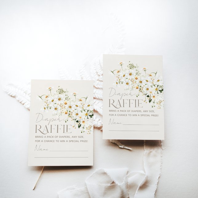 Carte D'accompagnement Daisy Boho Fleur sauvage Baby shower rustique (Créateur téléchargé)