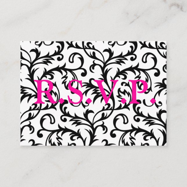 Carte D'accompagnement damsk R.S.V.P. (Devant)