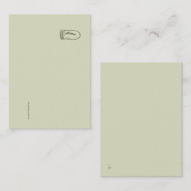 Carte D'accompagnement Dark Academia Botany Garden Reader Gift (Devant / Derrière)