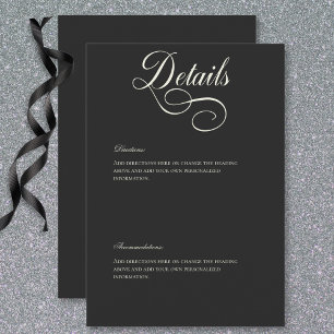 Carte D'accompagnement Dark Moody Victorian Moon & Sun Mariage Détails