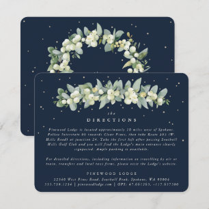 Carte D'accompagnement Dark Navy Snowberry+Eucalyptus Garland Directions
