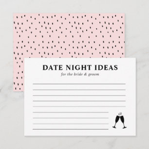 Carte D'accompagnement Date Night Ideas Fête des mariées Jeu