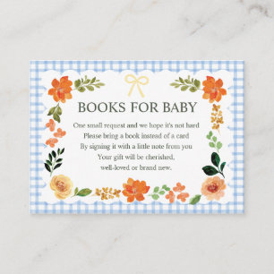 Carte d'accompagnement de Baby Shower en Gingham C