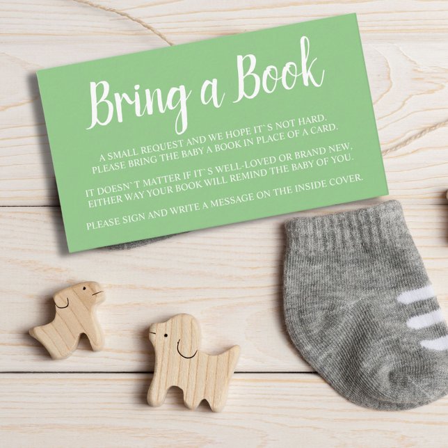 Carte d'accompagnement de Baby Shower « Green Brin (Créateur téléchargé)
