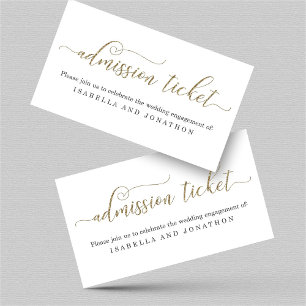 Carte d'accompagnement de billet d'admission paill