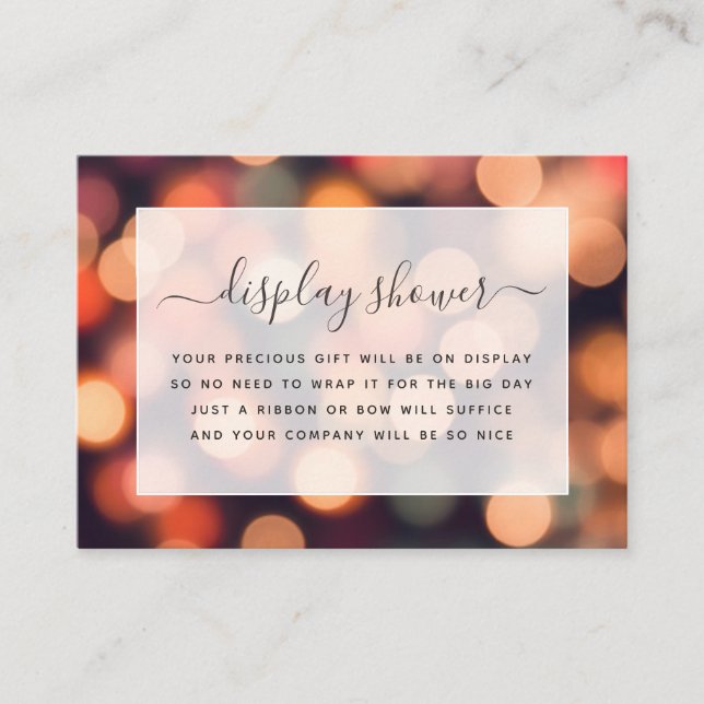 Carte d'accompagnement de bokeh pour enterrement d (Devant)