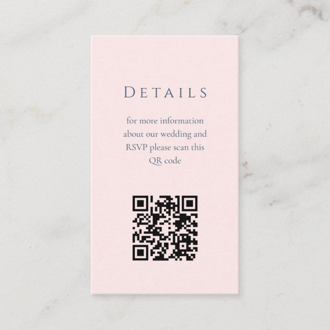 Carte d'accompagnement de code QR à motif floral b (Devant)
