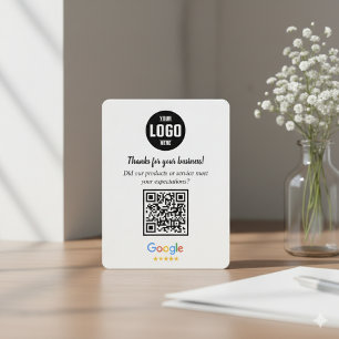 Carte d'accompagnement de code QR pour les avis Go
