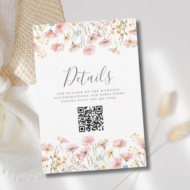 Carte d'accompagnement de détails de mariage à cod (Créateur téléchargé)