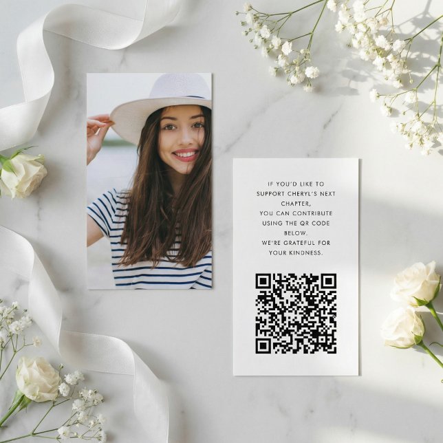 Carte d'accompagnement de fonds de graduation QR m (Créateur téléchargé)