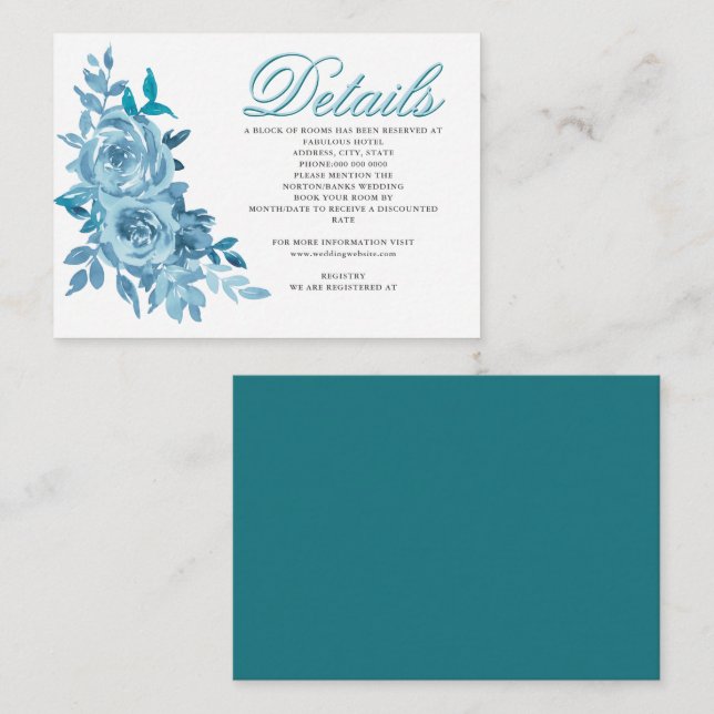 Carte D'accompagnement De l'ensemble Mariage de l'appel d'offres Spun Sug (Devant / Derrière)