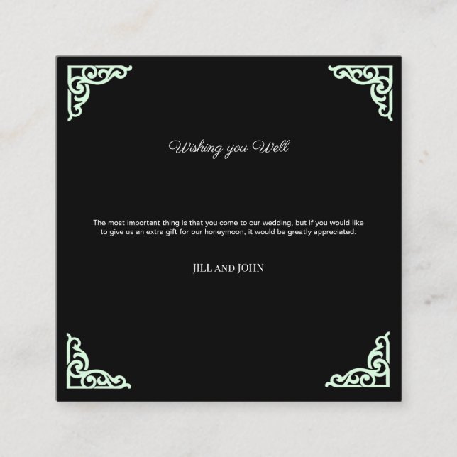 Carte d'accompagnement de mariage (Devant)